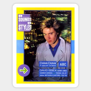 New Sounds New Styles 1982 Simon Le Bon Sticker